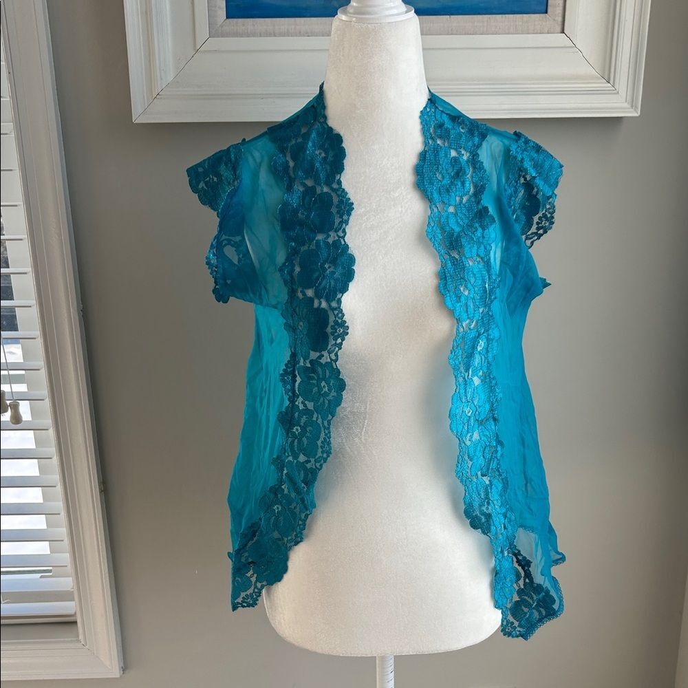 Vintage Alana Gale Intimates Teddy Romper Lace High Cut Nylon Bodysuit Robe Set - Picture 13 of 16
